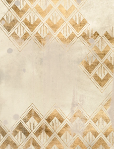 Euro Art Schilderij Deco Pattern cream 70x100