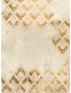 Euro Art Schilderij Deco Pattern cream 70x100