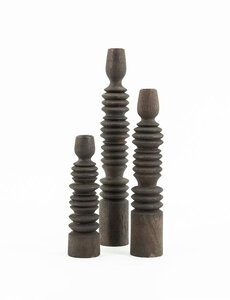 By-Boo Totem - brown set of 3 - 7x7x45cm/7x7x36cm/7x7x26,5cm