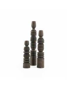 By-Boo Totem - brown set of 3 - 7x7x45cm/7x7x36cm/7x7x26,5cm