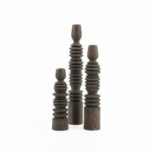 By-Boo Totem - brown set of 3 - 7x7x45cm/7x7x36cm/7x7x26,5cm