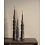 By-Boo Totem - brown set of 3 - 7x7x45cm/7x7x36cm/7x7x26,5cm