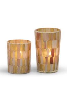 Dekocandle light holder art deco mosaic - 8X14cm