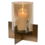 Dekocandle TH-1656 Hurricane with luster glass - iron & glass - brass antique & brown