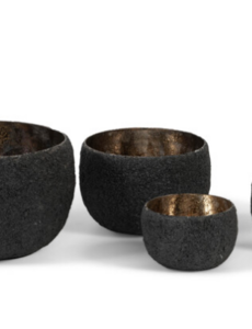 Dekocandle Planter with coal finish set 4