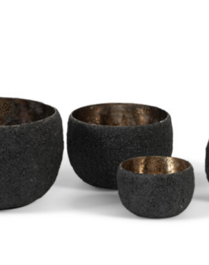 Dekocandle Planter with coal finish set 4