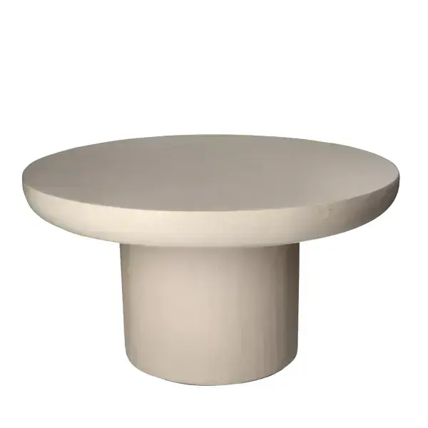 Pomax PIASTRO - salontafel - kalkpleister - DIA 60 x H 32 cm - grijs/beige