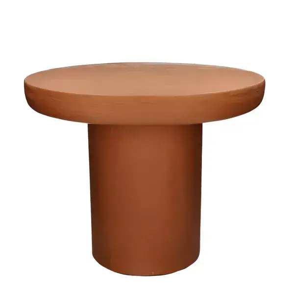 Pomax PIASTRO - salontafel - kalkpleister - DIA 50 x H 40 cm - terracotta