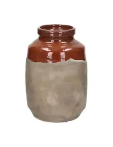 Pomax EARTH - vaas - terracotta - DIA 15,5 x H 22 cm - chocolade