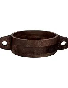 Pomax CHANELLE - kom - mango hout - L 36,5 x W 24 x H 9 cm - walnoot