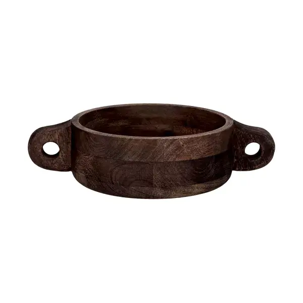 Pomax CHANELLE - kom - mango hout - L 36,5 x W 24 x H 9 cm - walnoot