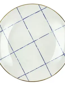 Pomax ANAFI - dinerbord - porselein - DIA 26,5 cm - blauw