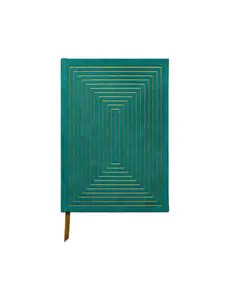 Designworks Collective Suedette Hardcover Journal - green - linear B