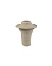 PTMD Rinder Beige matt ceramic wide ring vase high S