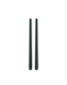 Piffany LED slim taper candle, Pine green, smooth, 2-pack, 2.3x32cm