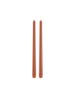 Piffany LED slim taper candle, Terracotta, smooth, 2-pack, 2.3x32cm