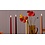 Piffany LED slim taper candle, Terracotta, smooth, 2-pack, 2.3x32cm
