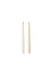 Piffany LED taper candle, Ivory, Smooth, 2-pack, 2,3x25 cm