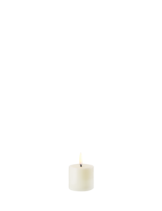 Piffany LED Pillar candle, Ivory, Smooth, 5x4,5 cm