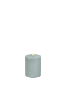 Piffany LED pillar candle, Dusty green, Rustic, 7,8x10 cm