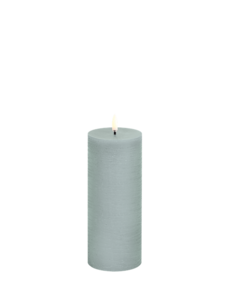 Piffany LED pillar candle, Dusty green, Rustic, 7,8x20 cm