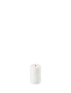 Piffany LED pillar candle, Nordic white, Smooth, 5x7,5 cm