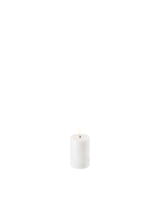 Piffany LED pillar candle, Nordic white, Smooth, 5x7,5 cm