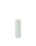 Piffany LED pillar candle, Dusty green, Smooth, 5,8x15,2 cm