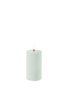 Piffany LED pillar candle, Dusty green, Smooth, 5,8x10,1 cm