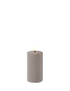 Piffany LED pillar candle, Sandstone, Smooth, 5,8x10,1 cm