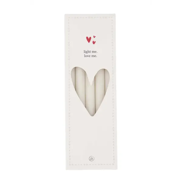 zusss Doosje met smalle kaarsjes off white