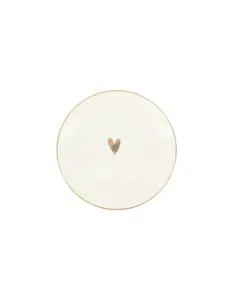 zusss Gebaksbordje hartje wit/goud wit / goud One size