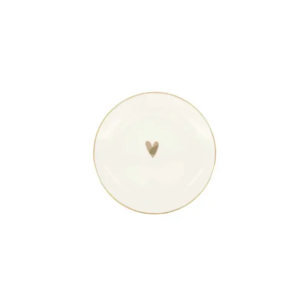 zusss Gebaksbordje hartje wit/goud wit / goud One size