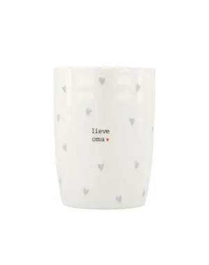zusss Koffiemok hartjes lieve oma wit / lichtblauw wit / lichtblauw