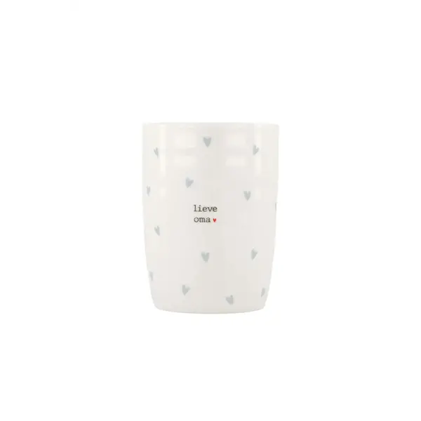 zusss Koffiemok hartjes lieve oma wit / lichtblauw wit / lichtblauw