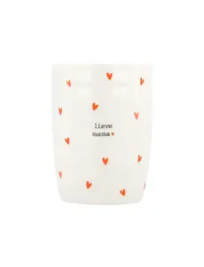 zusss Koffiemok hartjes lieve mama wit / rood wit / rood