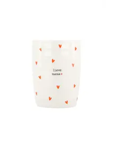 zusss Koffiemok hartjes lieve mama wit / rood wit / rood
