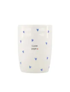 zusss Koffiemok hartjes lieve papa blauw / wit blauw / wit