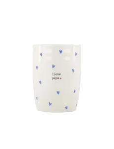 zusss Koffiemok hartjes lieve papa blauw / wit blauw / wit