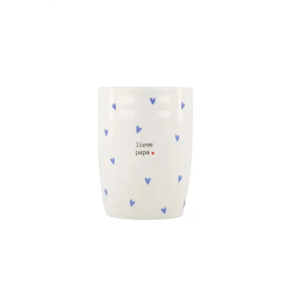 zusss Koffiemok hartjes lieve papa blauw / wit blauw / wit