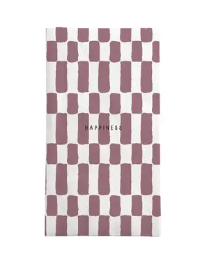 zusss servetten rechthoek happiness wit/burgundy