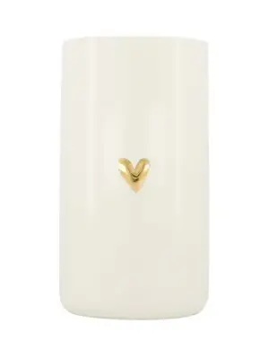 zusss voorraadpot met deksel keramiek L hartje wit/goud