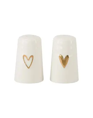 zusss peper en zout stel keramiek hartje wit/goud