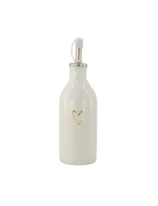 zusss olie/azijn fles keramiek open hartje