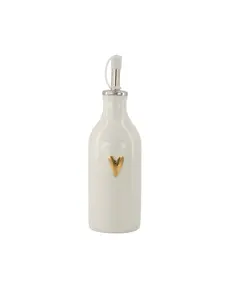 zusss olie/azijn fles keramiek hartje