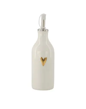 zusss olie/azijn fles keramiek hartje