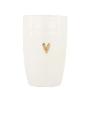 zusss mok L hartje wit/goud
