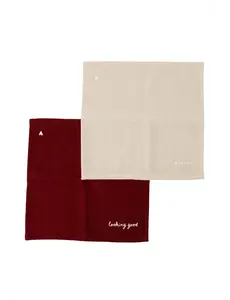 zusss set van 2 vaatdoekjes hartje zand/port