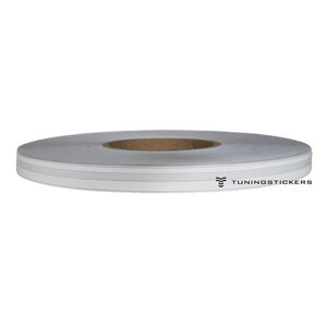 White 7.5 mm  Dubbele striping