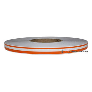 Orange 7.5 mm  Dubbele striping